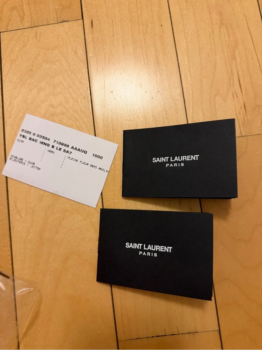 Saint Laurent Grained Leather YSL Shoulder Bag with Gold Hardware